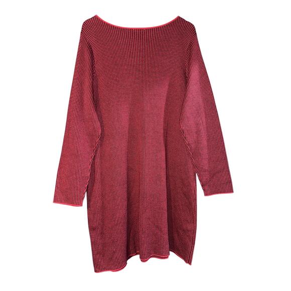 J Jill Houndstooth Sweater Dress Ponte Knit Women's XL Fall Warm Winter Holiday - Picture 5 of 8